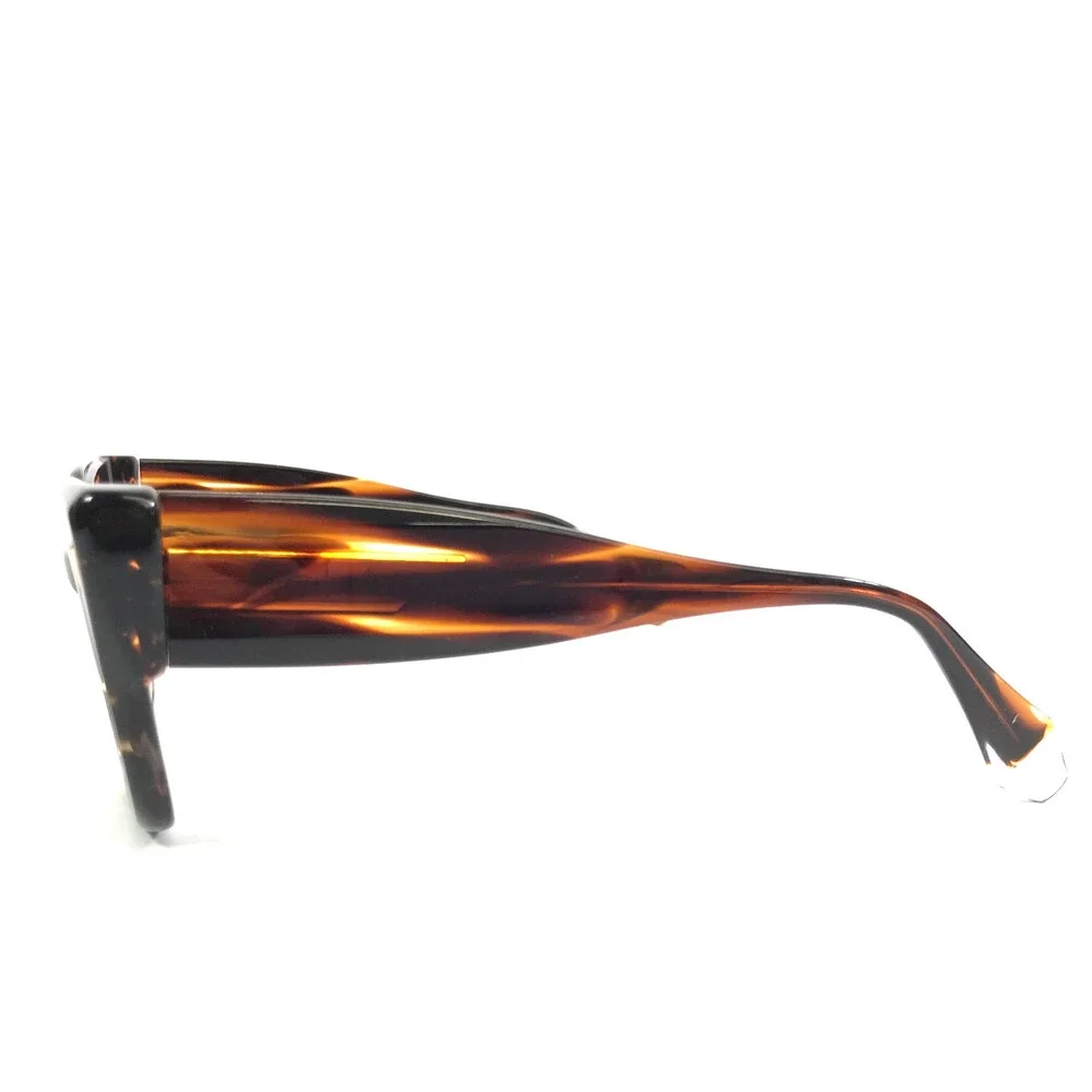 Gigi Studios Sunglasses CIRA 6633/2 Striped Brown Frame w/ Gradient Green Lenses